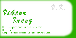 viktor kresz business card